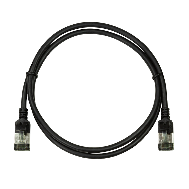 CAT.6A patch cable Ultraflex SlimLine black 1.5m