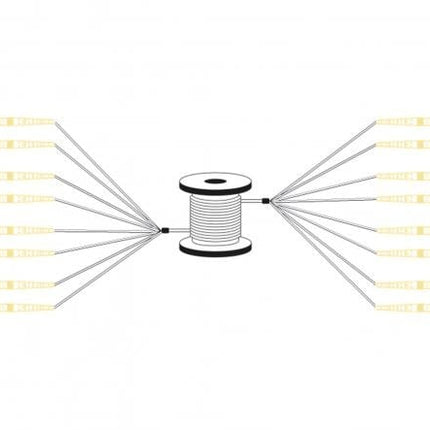 Pre-assembled 30 M Fiberglass Universal Breakout Cable, Single Mode OS2, 8 Fibers, LC/UPC - LC/UPC