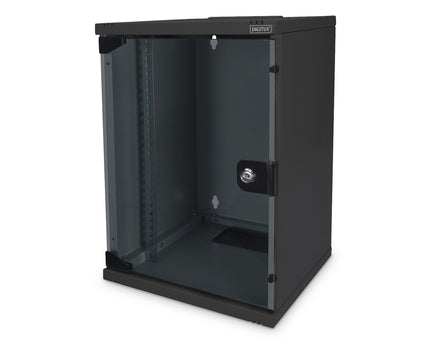10 inch netwerkbundel, incl. 9U-kast 312 x 300 x 464 mm, zwarte plank, PDU, 8-poorts switch, CAT 6 patchpaneel
