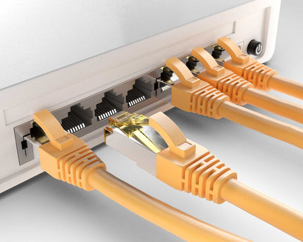CAT6a S/FTP PIMF LSZH Geel 1 meter