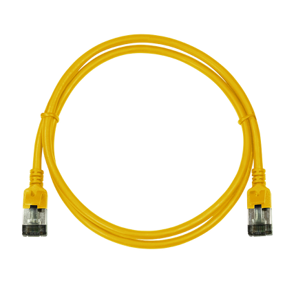 CAT6a U/FTP Ultraflex, 100% Copper, Yellow, 0.3M