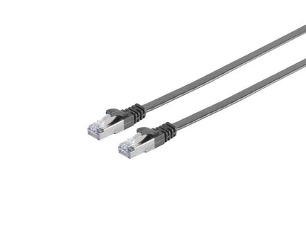 U/FTP CAT7 10M plat zwart 100% koper