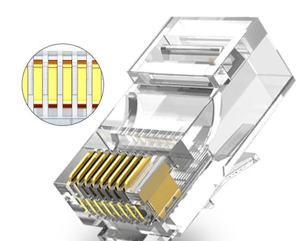 CAT6a Connector RJ45 - UTP 50 stuks voor soepele en stugge kabel