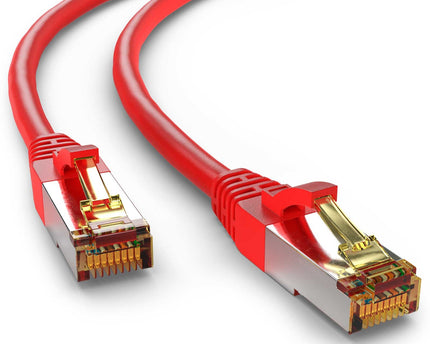 Cat6a S/FTP PIMF LSZH rood 1 meter