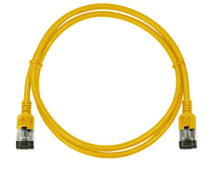 CAT6a U/FTP Ultraflex, 100% koper, geel, 2M