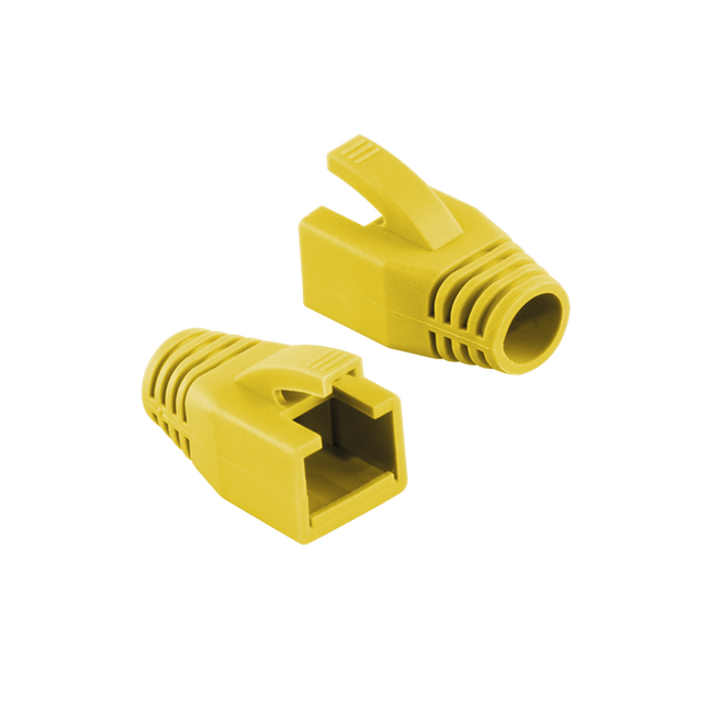 RJ45 strain relief boot 8mm yellow 50 pcs