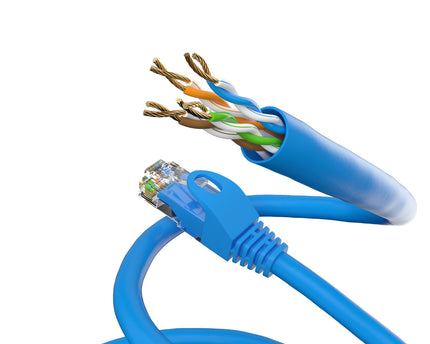 Cat5e 1M Blauw UTP kabel