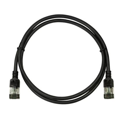 CAT.6A patch cable Ultraflex SlimLine black 1m