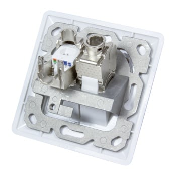 Keystone Faceplate for 2 Keystone Jacks RAL9003 White