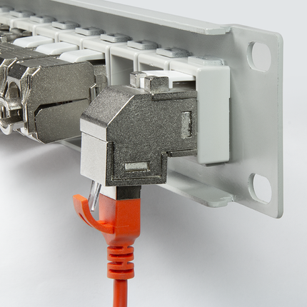 CAT6a keystone connector STP angled