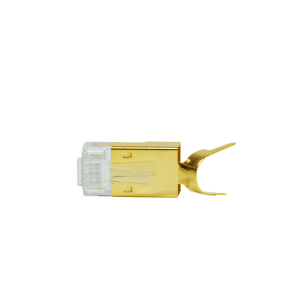 Cat.8.1 / Cat.6A RJ45 plug, gold plated, 10 pcs.