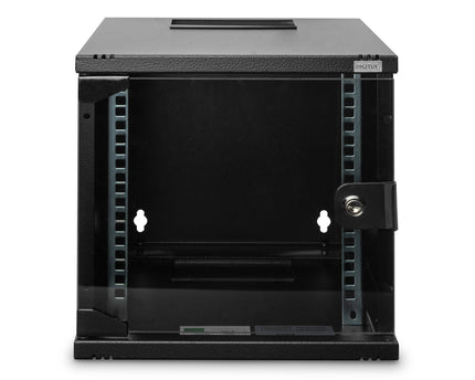 6U wandmontagekast 330x312x300 mm (BxHxD) , zwart