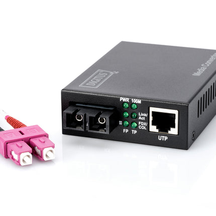 Fast Ethernet Media Converter, RJ45/SC