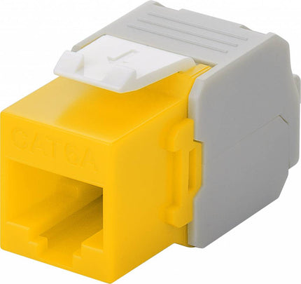 CAT6a Keystone RJ45 unshielded yellow