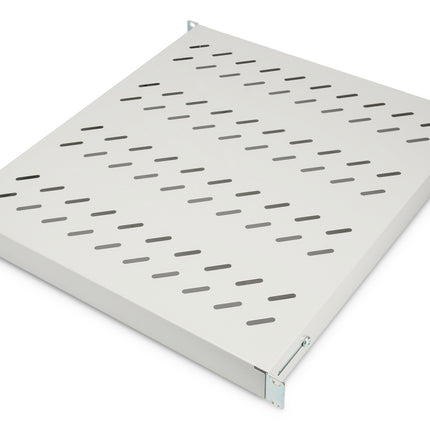 19 Inch 1U legbord voor 800 mm diepe rekken 43x484x508 mm, verstelbaar tot 700 mm diepte, grijs