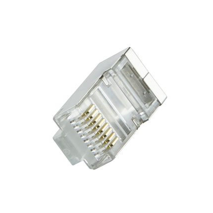 CAT6 Connector met tule RJ45 - STP 100 stuks voor soepele kabel