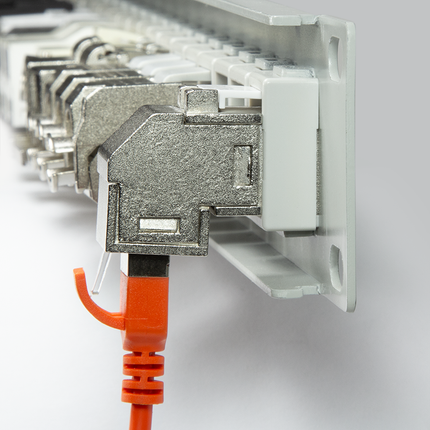 CAT6a keystone connector STP angled