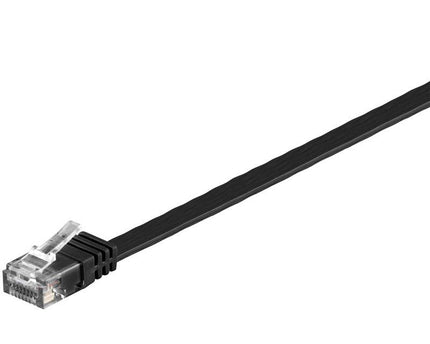 Cat6 1 M platte UTP kabel zwart