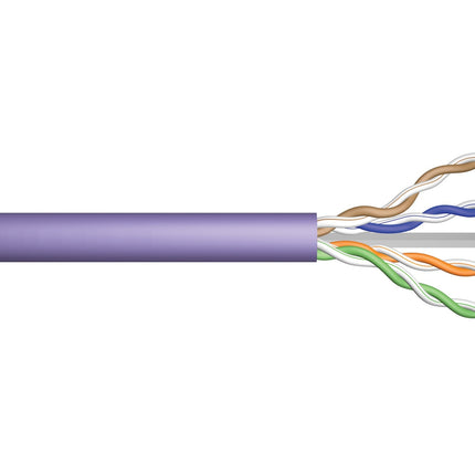 UTP CAT6 network cable solid 305M 100% copper violet