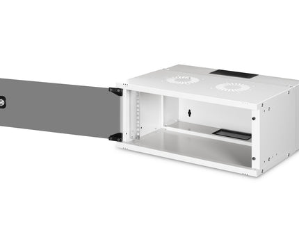 19" 4U wandmontagekast, SOHO PRO 240 x 540 x 400 mm, grijs