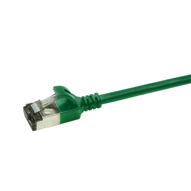CAT6a U/FTP Ultraflex, 100% Copper, Green, 0.2M