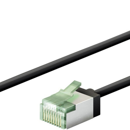 Ultraflexibele 1 M CAT 8.1-patchkabel, slank, U/FTP,  zwart