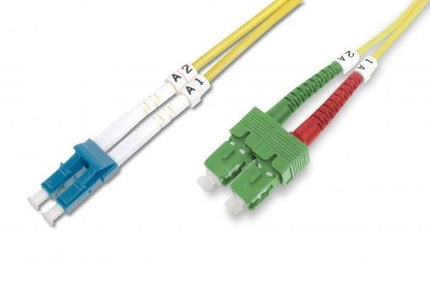 LWL OS2 Single Mode Fiber Optic Patch Cable SC ( APC ) to LC ( PC ) 3 M