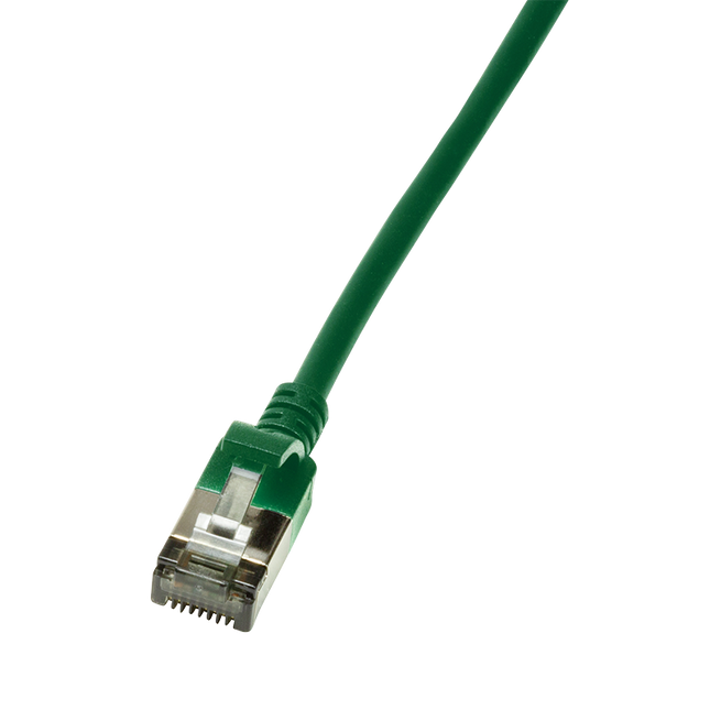 CAT6a U/FTP Ultraflex, 100% Copper, Green, 0.3M