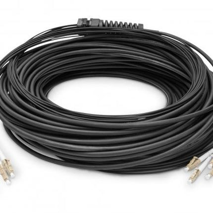 Pre-assembled Fiberglass 30 M  Universal Breakout Cable, Multi Mode OM4, 8 Fibers, LC/UPC - LC/UPC