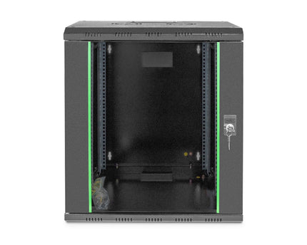 12U wandkast, Uniek 600x450x643 mm, kleur zwart (RAL 9005)