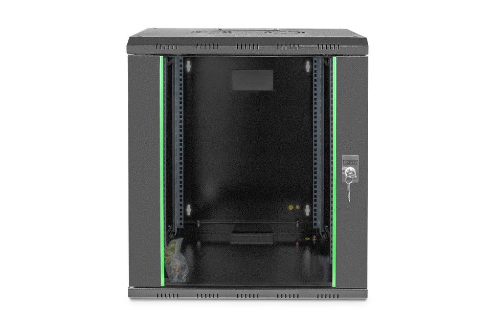 12U wandkast, Uniek 600x450x643 mm, kleur zwart (RAL 9005)