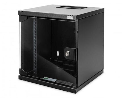 6U wandmontagekast 330x312x300 mm (BxHxD) , zwart
