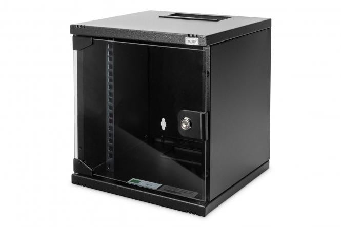 6U wall mounting cabinet 330x312x300 mm (WxHxD), black