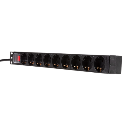 PDU with 9 EU sockets for 19 inch server cabinets