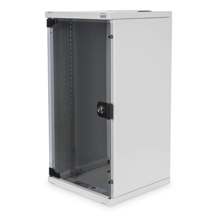 10 inch network bundle, incl. 12U cabinet 592 x 312 x 300 mm, gray and various components