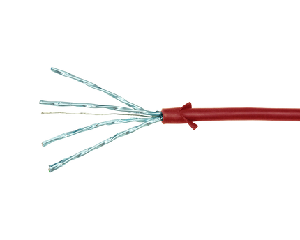CAT6a U/FTP Ultraflex, 100% koper, rood, 1M