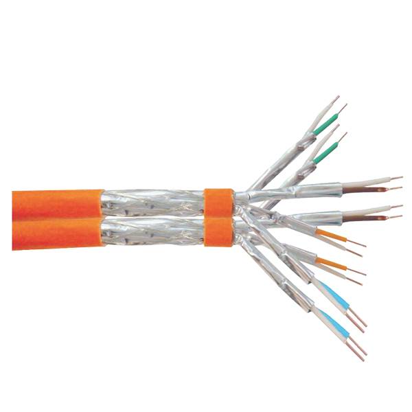 S/FTP CAT7a 1000MHz duplex solid 100M 100% copper halogen free orange