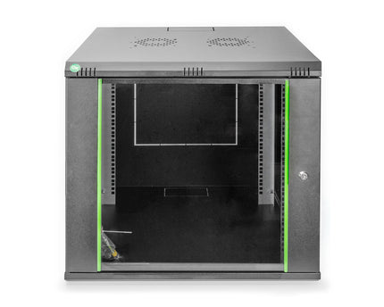 9U wandkast 600x600x478 mm, kleur zwart (RAL 9005)