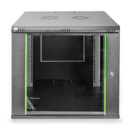 9U wall cabinet 478x600x600 mm, color black (RAL 9005)