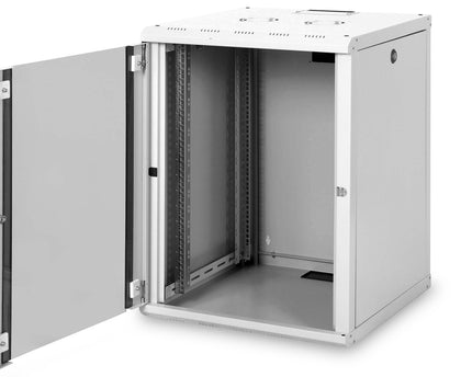 16U wandkast, Unique 600x600x820 mm, kleur grijs (RAL 7035)