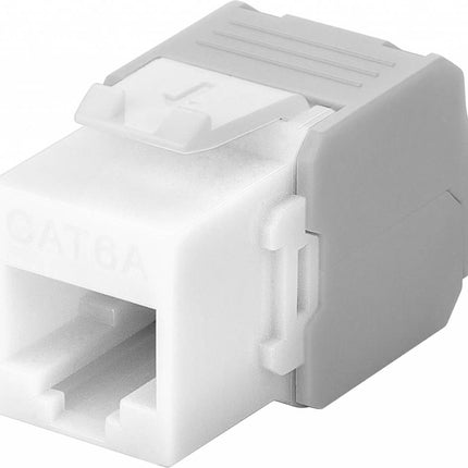 CAT6a Keystone RJ45 unshielded white