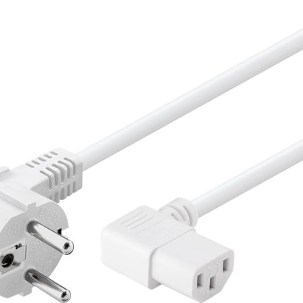 Power cable CEE 7/7 (male) to C13 (female) 5 M white