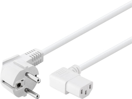 Power cable CEE 7/7 (male) to C13 (female) 5 M white