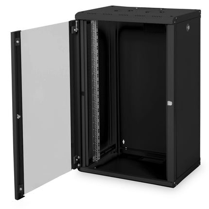 20U wall mounting cabinet, Unique 998x600x450 mm, color black (RAL 9005)