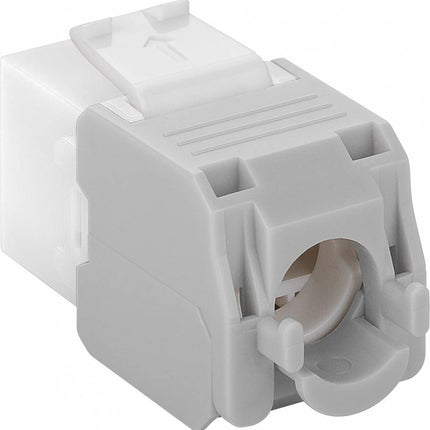 CAT6a Keystone RJ45 unshielded white