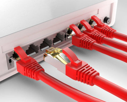 Cat6a S/FTP PIMF LSZH rood 30 meter