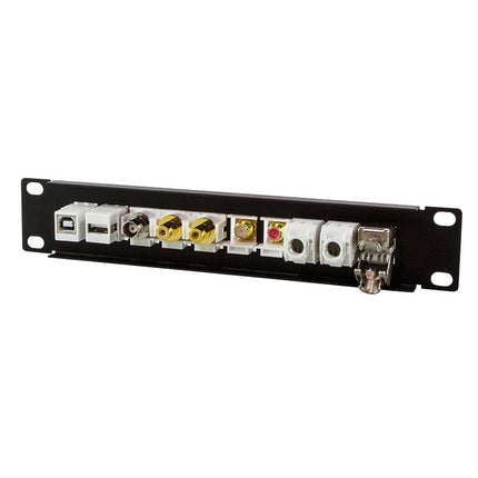 Patch panel for Keystonejack 10 ports 10 inch Black