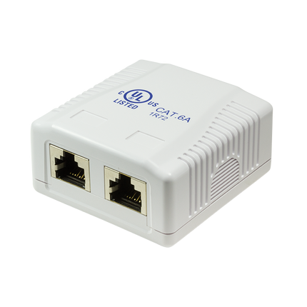 CAT6a surface-mounted box 2x RJ45 STP