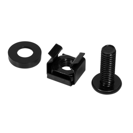 M6 cage nuts and rings 50 pcs black