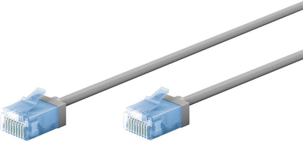 Ultra flexible 0.25M CAT 6A patch cable, thin, U/UTP, gray